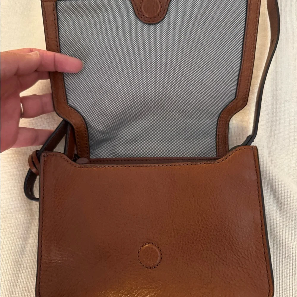 Fossil Brown Leather Crossbody Bag - Picture 3 of 7